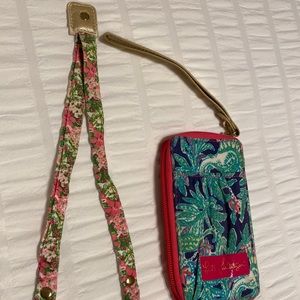 Lilly Pulitzer wristlet and sunglass strap